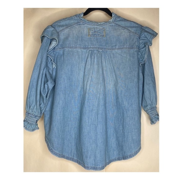 Free People Louise Denim Top in Indigo Sz XS (Runs Big) - Picture 3 of 12